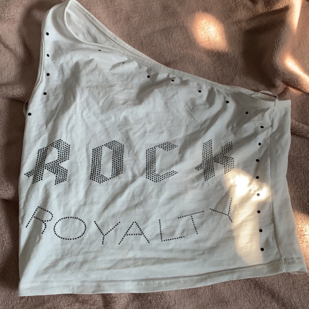 Rock Royalty y2k one shoulder crop top